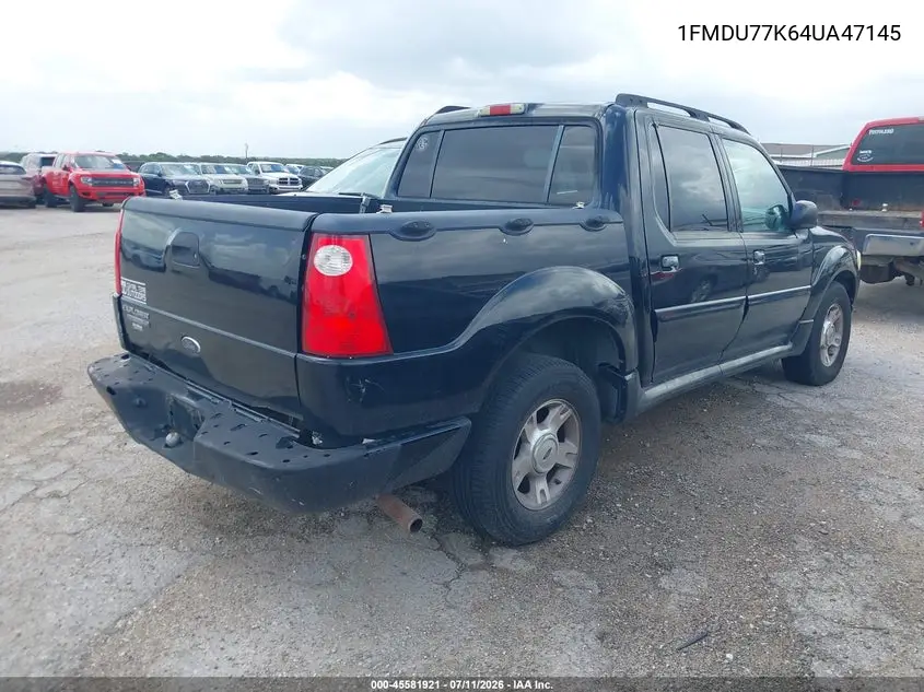 2004 Ford Explorer Sport Trac Adrenalin/Xls/Xlt VIN: 1FMDU77K64UA47145 Lot: 45581921