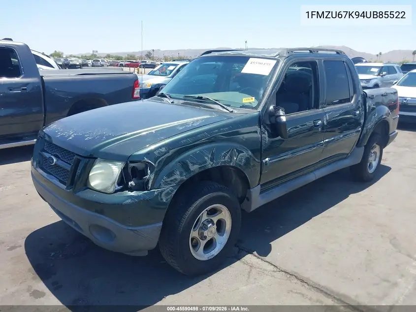 2004 Ford Explorer Sport Trac Adrenalin/Xls/Xlt VIN: 1FMZU67K94UB85522 Lot: 45590498