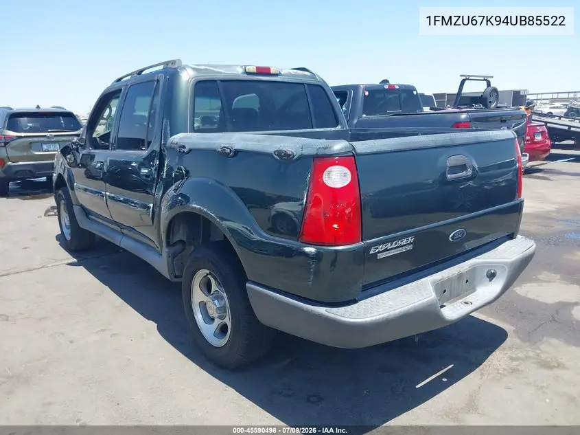 2004 Ford Explorer Sport Trac Adrenalin/Xls/Xlt VIN: 1FMZU67K94UB85522 Lot: 45590498