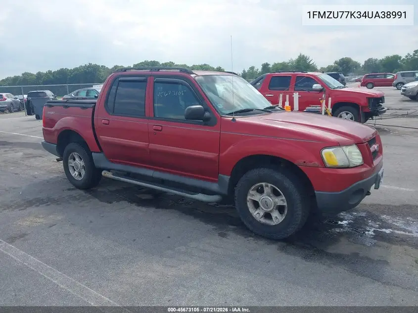 2004 Ford Explorer Sport Trac Adrenalin/Xls/Xlt VIN: 1FMZU77K34UA38991 Lot: 45673105