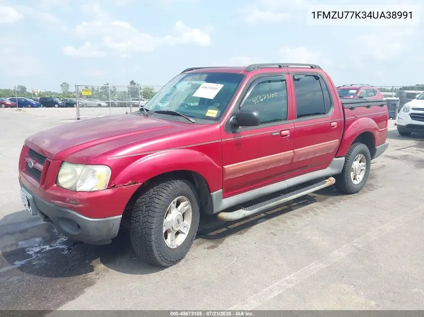 2004 Ford Explorer Sport Trac Adrenalin/Xls/Xlt VIN: 1FMZU77K34UA38991 Lot: 45673105