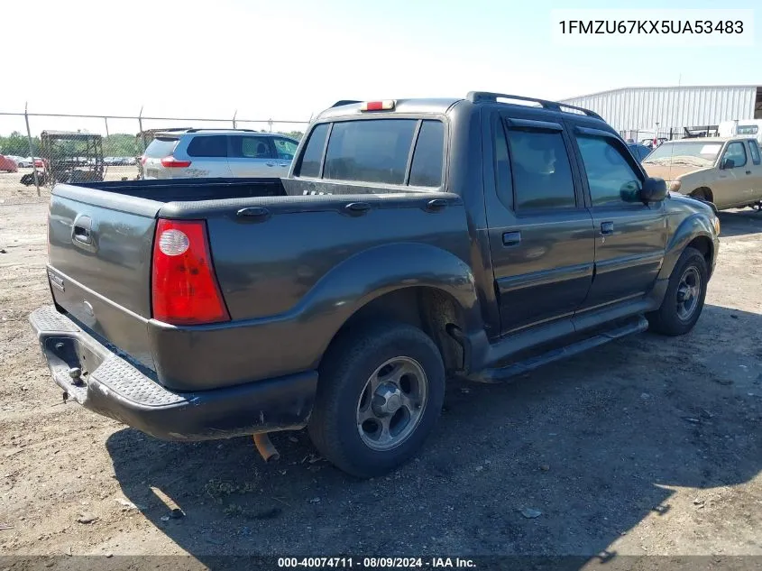 2005 Ford Explorer Sport Trac Adrenalin/Xls/Xlt VIN: 1FMZU67KX5UA53483 Lot: 40074711