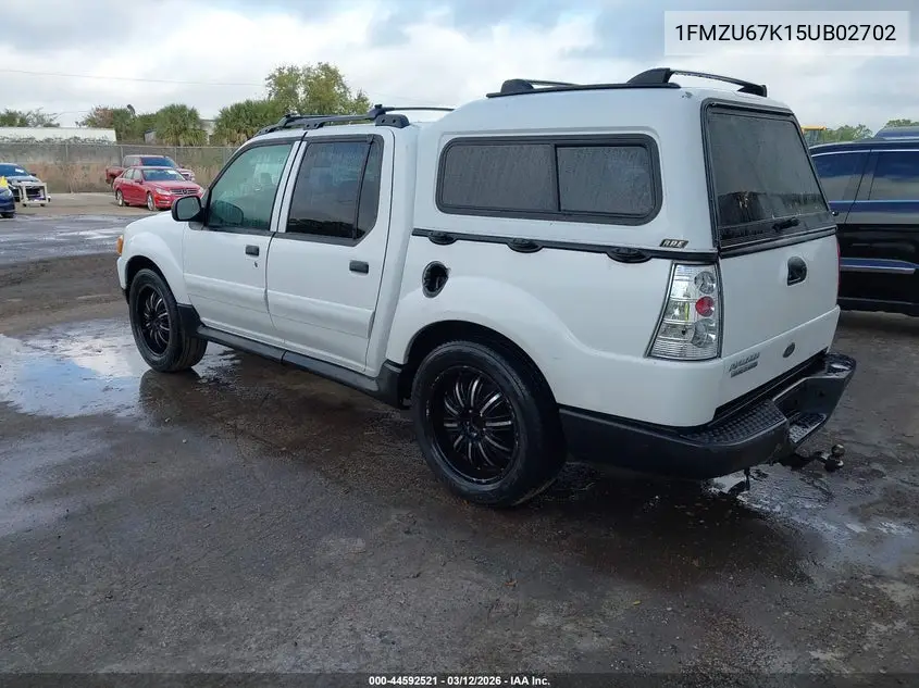 2005 Ford Explorer Sport Trac Adrenalin/Xls/Xlt VIN: 1FMZU67K15UB02702 Lot: 44592521
