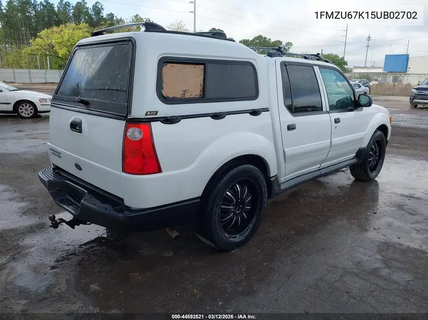 2005 Ford Explorer Sport Trac Adrenalin/Xls/Xlt VIN: 1FMZU67K15UB02702 Lot: 44592521