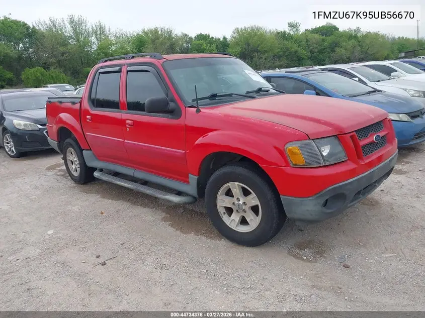 2005 Ford Explorer Sport Trac Adrenalin/Xls/Xlt VIN: 1FMZU67K95UB56670 Lot: 44734376