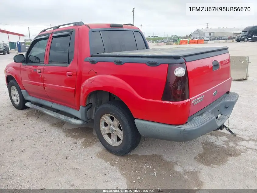 2005 Ford Explorer Sport Trac Adrenalin/Xls/Xlt VIN: 1FMZU67K95UB56670 Lot: 44734376