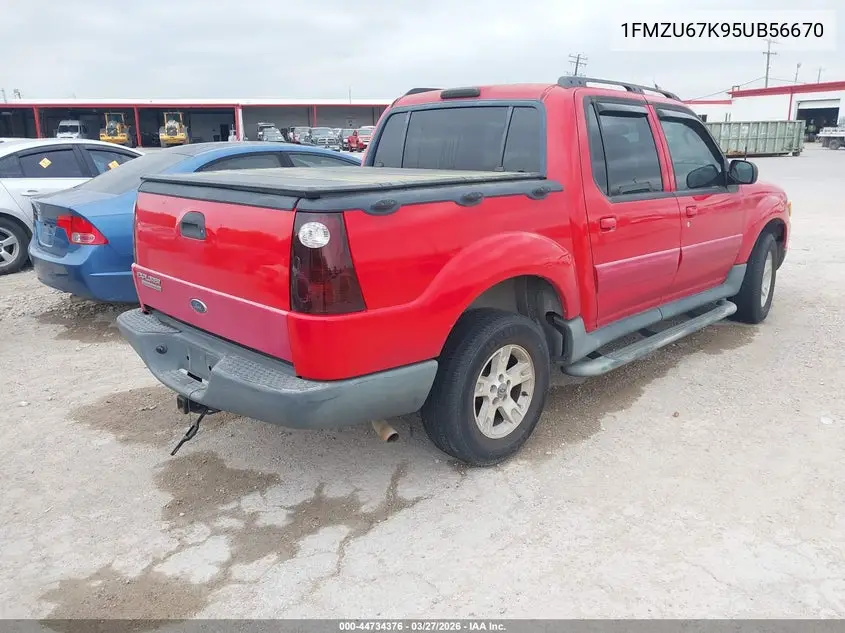 2005 Ford Explorer Sport Trac Adrenalin/Xls/Xlt VIN: 1FMZU67K95UB56670 Lot: 44734376