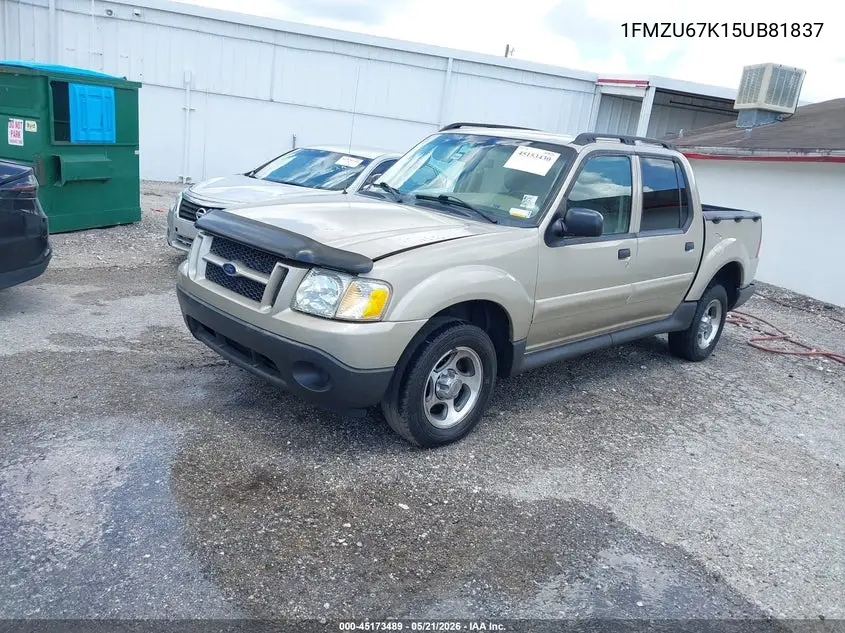 2005 Ford Explorer Sport Trac Adrenalin/Xls/Xlt VIN: 1FMZU67K15UB81837 Lot: 45173489
