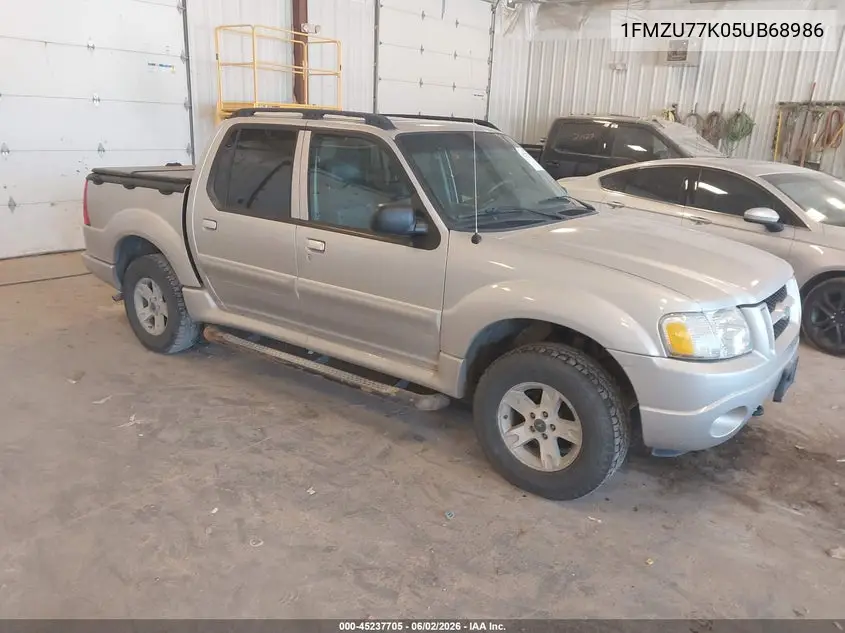 2005 Ford Explorer Sport Trac Adrenalin/Xls/Xlt VIN: 1FMZU77K05UB68986 Lot: 45237705