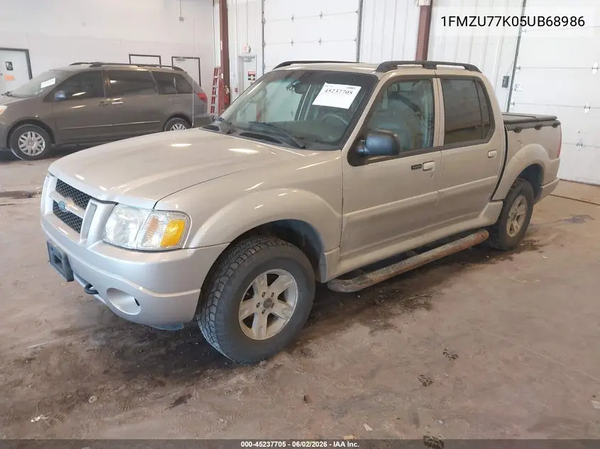 2005 Ford Explorer Sport Trac Adrenalin/Xls/Xlt VIN: 1FMZU77K05UB68986 Lot: 45237705