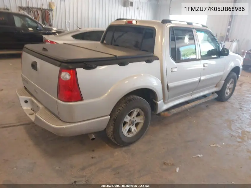 2005 Ford Explorer Sport Trac Adrenalin/Xls/Xlt VIN: 1FMZU77K05UB68986 Lot: 45237705