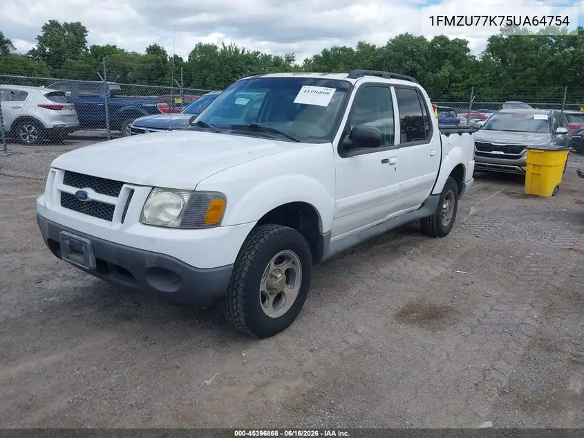 2005 Ford Explorer Sport Trac Adrenalin/Xls/Xlt VIN: 1FMZU77K75UA64754 Lot: 45396868