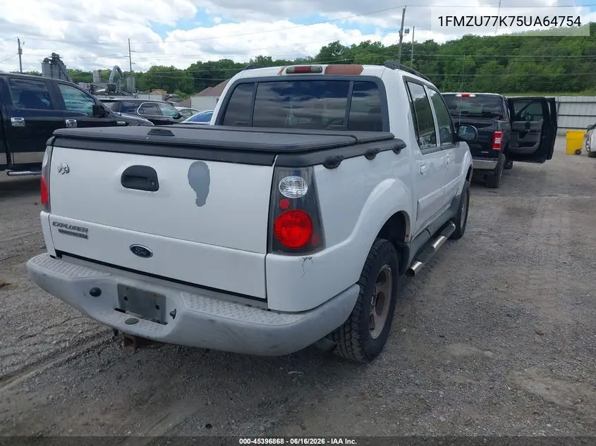 2005 Ford Explorer Sport Trac Adrenalin/Xls/Xlt VIN: 1FMZU77K75UA64754 Lot: 45396868