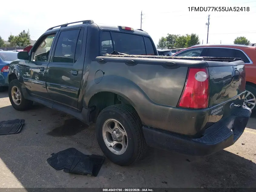2005 Ford Explorer Sport Trac Adrenalin/Xls/Xlt VIN: 1FMDU77K55UA52418 Lot: 45431780