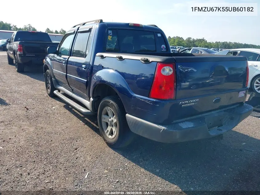 2005 Ford Explorer Sport Trac Adrenalin/Xls/Xlt VIN: 1FMZU67K55UB60182 Lot: 45439159