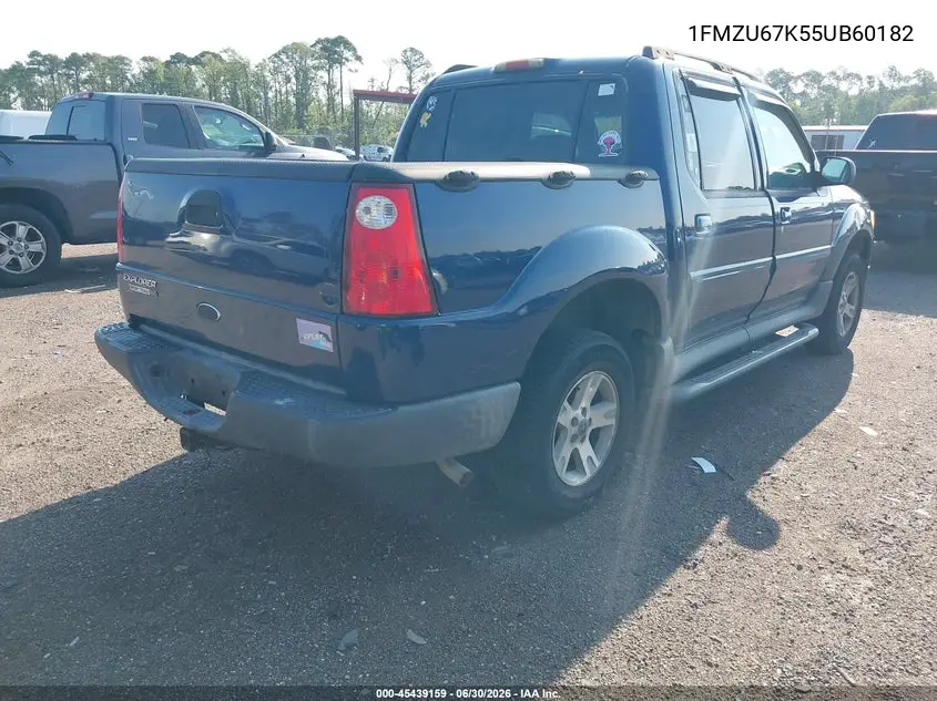 2005 Ford Explorer Sport Trac Adrenalin/Xls/Xlt VIN: 1FMZU67K55UB60182 Lot: 45439159