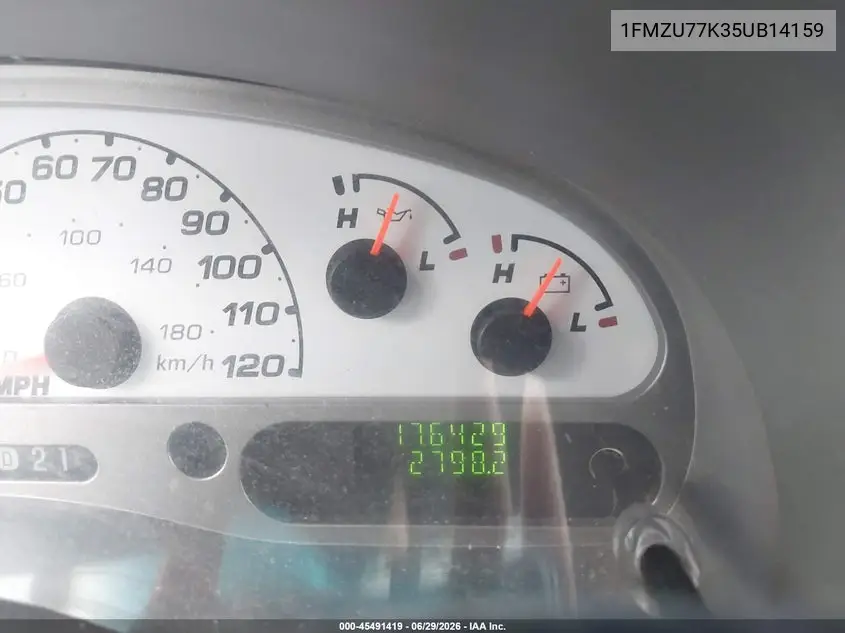 2005 Ford Explorer Sport Trac Adrenalin/Xls/Xlt VIN: 1FMZU77K35UB14159 Lot: 45491419