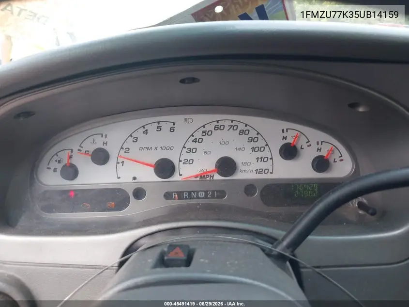 2005 Ford Explorer Sport Trac Adrenalin/Xls/Xlt VIN: 1FMZU77K35UB14159 Lot: 45491419