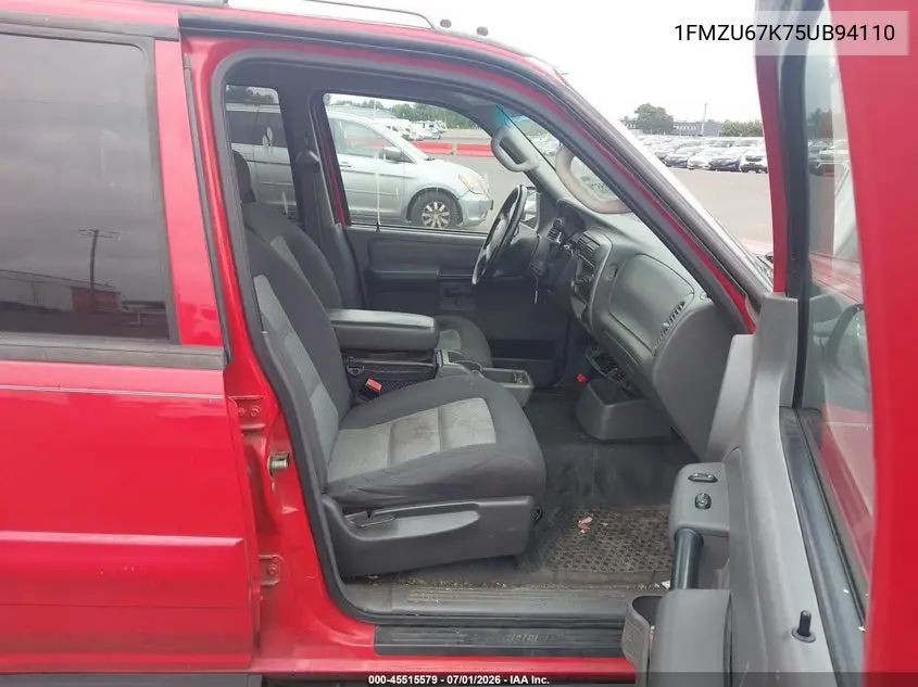 2005 Ford Explorer Sport Trac Adrenalin/Xls/Xlt VIN: 1FMZU67K75UB94110 Lot: 45515579