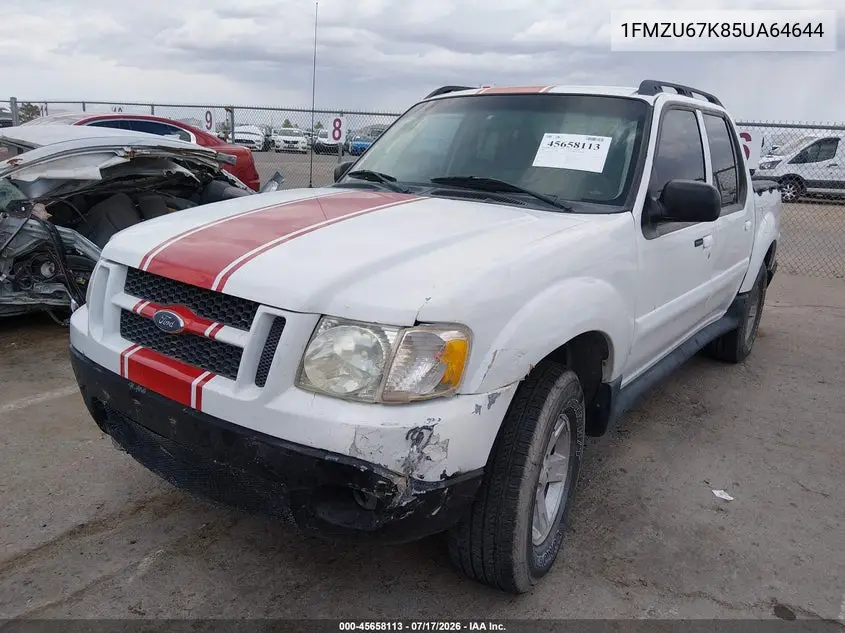 2005 Ford Explorer Sport Trac Adrenalin/Xls/Xlt VIN: 1FMZU67K85UA64644 Lot: 45658113