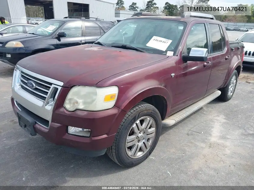 2007 Ford Explorer Sport Trac Limited VIN: 1FMEU33847UA70421 Lot: 44648407
