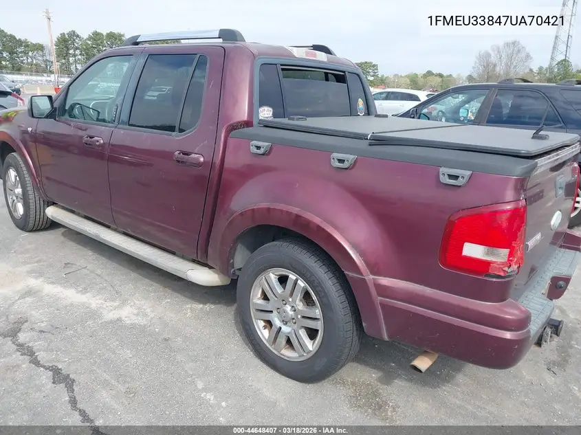 2007 Ford Explorer Sport Trac Limited VIN: 1FMEU33847UA70421 Lot: 44648407