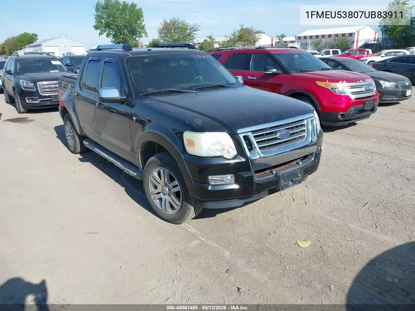 2007 Ford Explorer Sport Trac Limited VIN: 1FMEU53807UB83911 Lot: 45061485