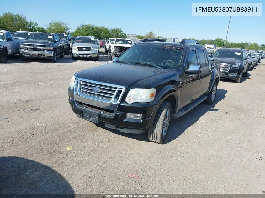 2007 Ford Explorer Sport Trac Limited VIN: 1FMEU53807UB83911 Lot: 45061485