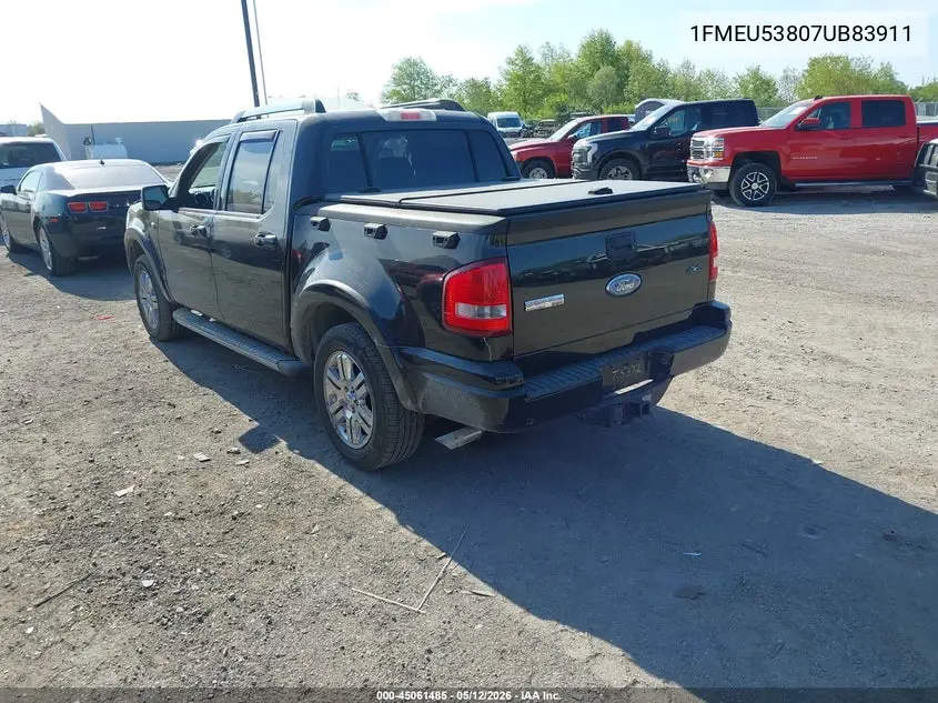 2007 Ford Explorer Sport Trac Limited VIN: 1FMEU53807UB83911 Lot: 45061485