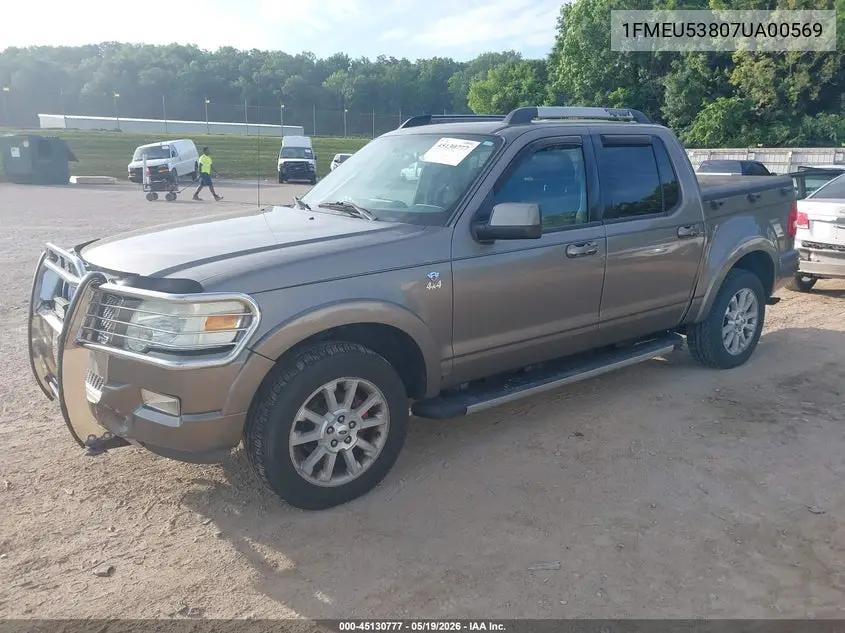 2007 Ford Explorer Sport Trac Limited VIN: 1FMEU53807UA00569 Lot: 45130777