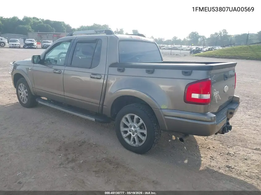 2007 Ford Explorer Sport Trac Limited VIN: 1FMEU53807UA00569 Lot: 45130777