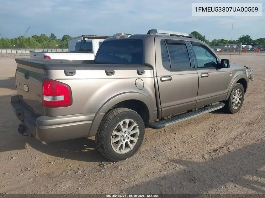 2007 Ford Explorer Sport Trac Limited VIN: 1FMEU53807UA00569 Lot: 45130777