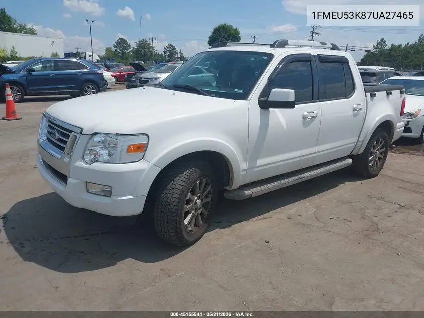 2007 Ford Explorer Sport Trac Limited VIN: 1FMEU53K87UA27465 Lot: 45155544