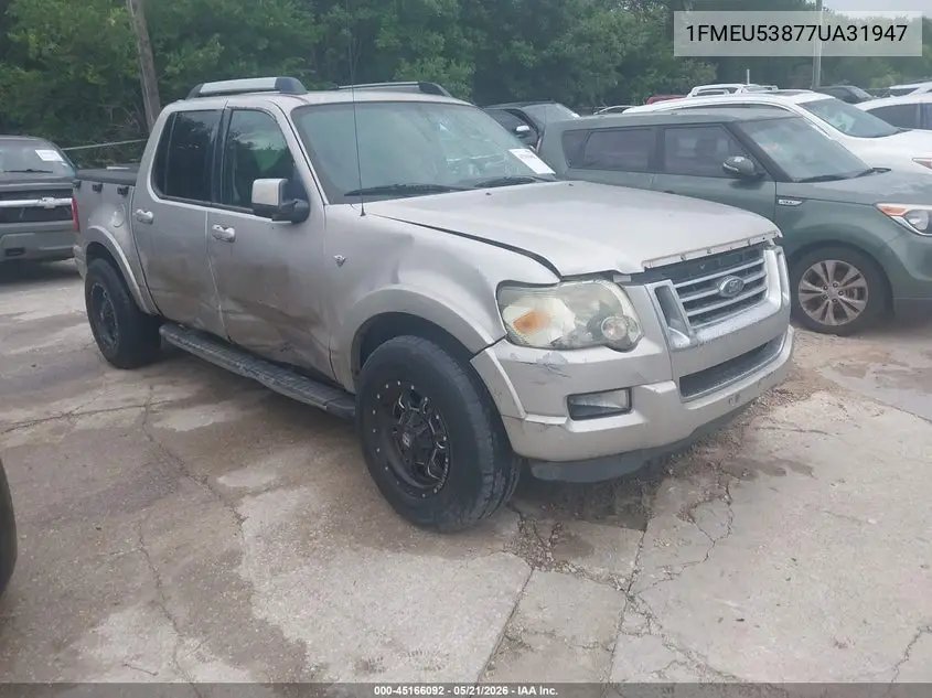 2007 Ford Explorer Sport Trac Limited VIN: 1FMEU53877UA31947 Lot: 45166092