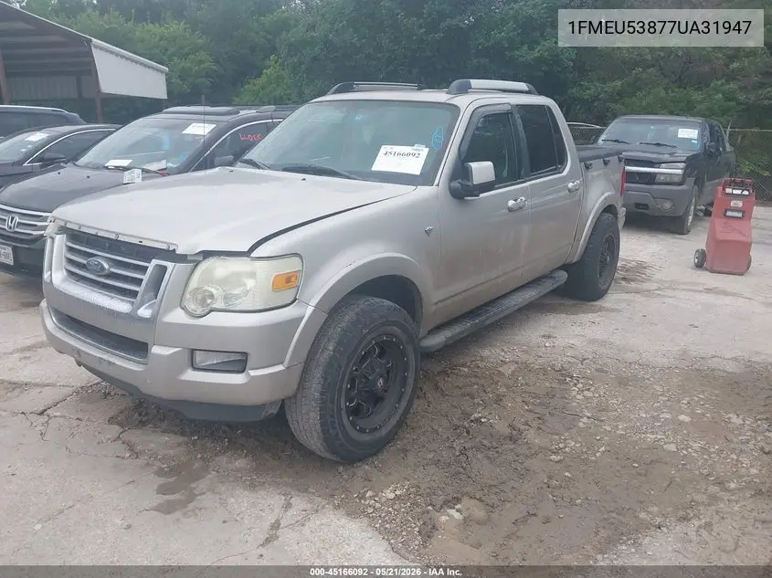 2007 Ford Explorer Sport Trac Limited VIN: 1FMEU53877UA31947 Lot: 45166092