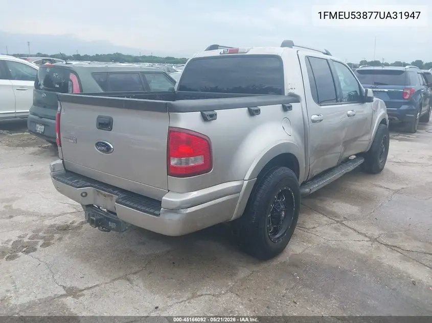 2007 Ford Explorer Sport Trac Limited VIN: 1FMEU53877UA31947 Lot: 45166092