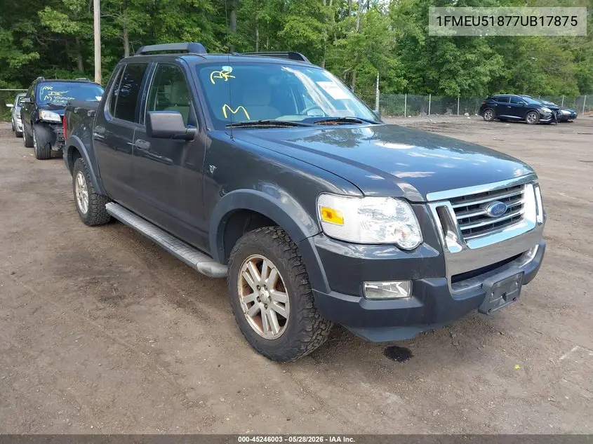2007 Ford Explorer Sport Trac Xlt VIN: 1FMEU51877UB17875 Lot: 45246003