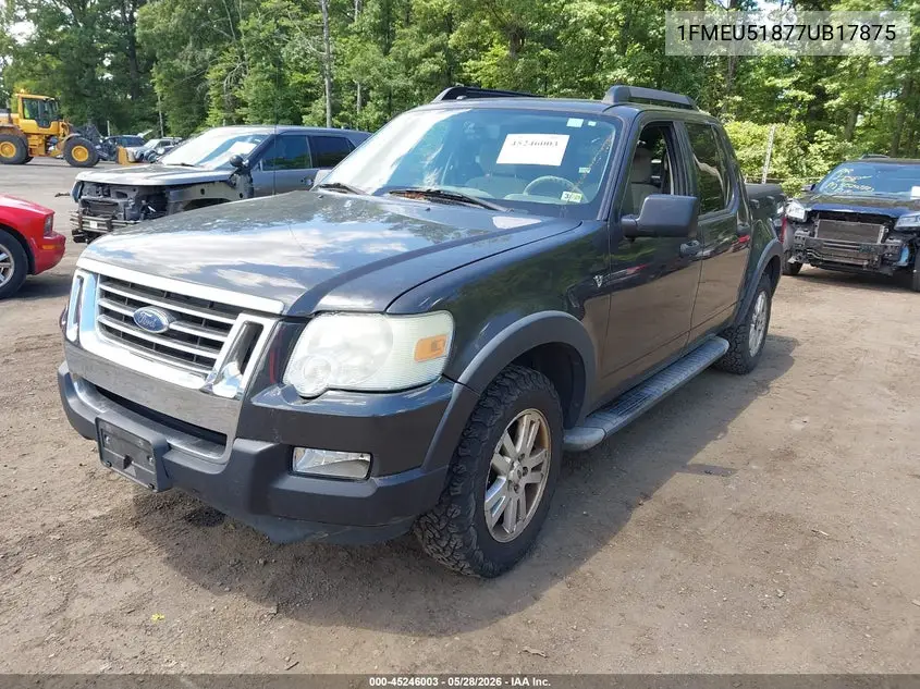 2007 Ford Explorer Sport Trac Xlt VIN: 1FMEU51877UB17875 Lot: 45246003