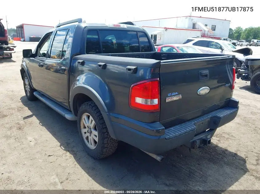 2007 Ford Explorer Sport Trac Xlt VIN: 1FMEU51877UB17875 Lot: 45246003