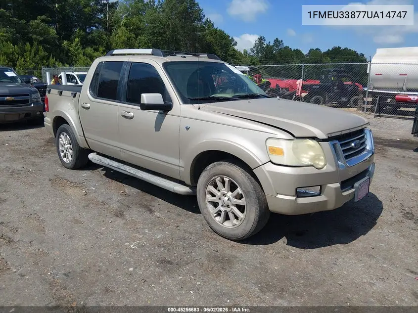 2007 Ford Explorer Sport Trac Limited VIN: 1FMEU33877UA14747 Lot: 45256683