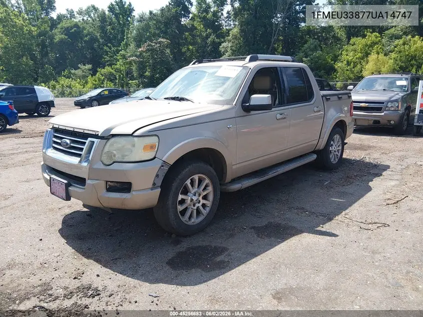 2007 Ford Explorer Sport Trac Limited VIN: 1FMEU33877UA14747 Lot: 45256683