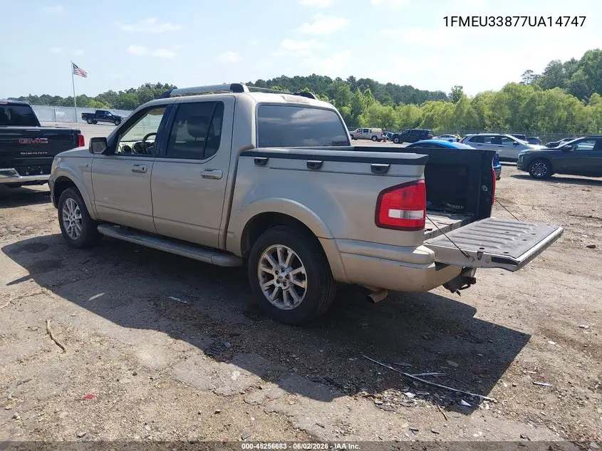 2007 Ford Explorer Sport Trac Limited VIN: 1FMEU33877UA14747 Lot: 45256683