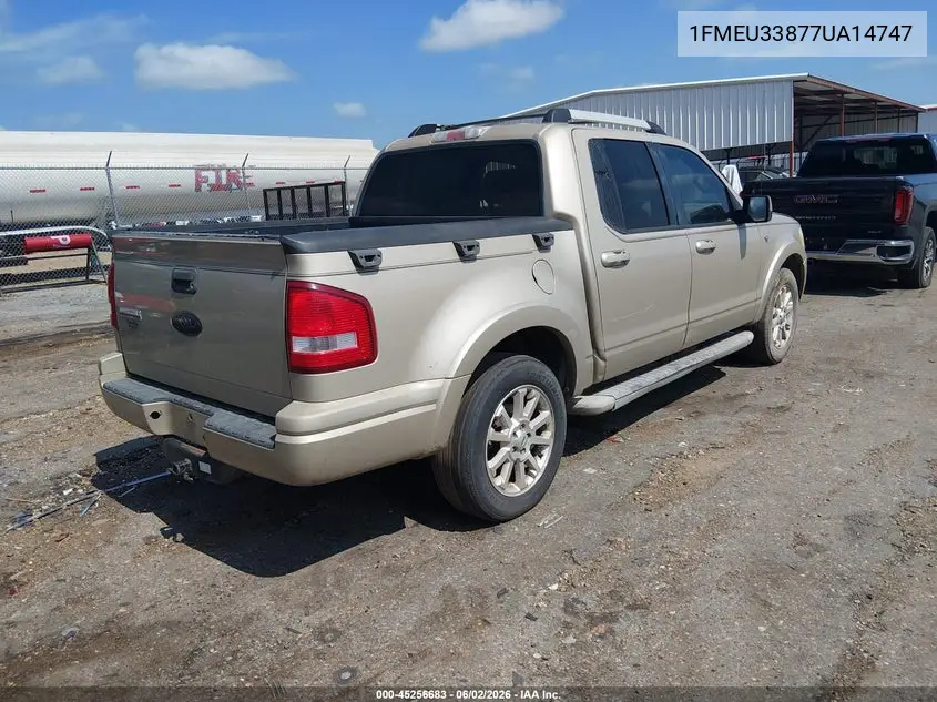 2007 Ford Explorer Sport Trac Limited VIN: 1FMEU33877UA14747 Lot: 45256683