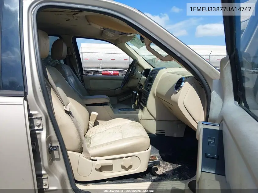 2007 Ford Explorer Sport Trac Limited VIN: 1FMEU33877UA14747 Lot: 45256683