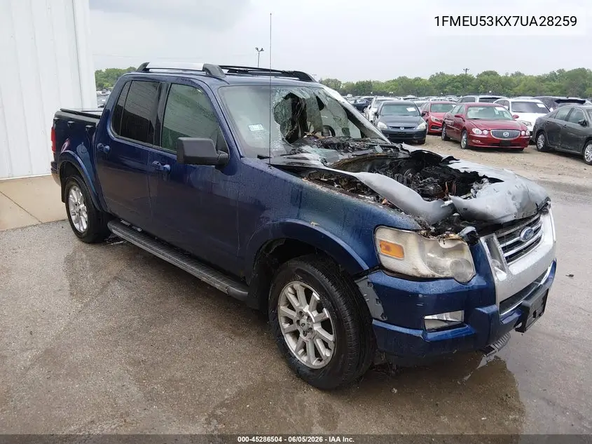 2007 Ford Explorer Sport Trac Limited VIN: 1FMEU53KX7UA28259 Lot: 45286504