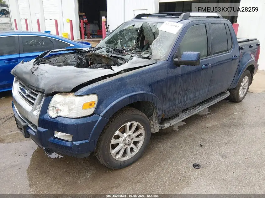 2007 Ford Explorer Sport Trac Limited VIN: 1FMEU53KX7UA28259 Lot: 45286504