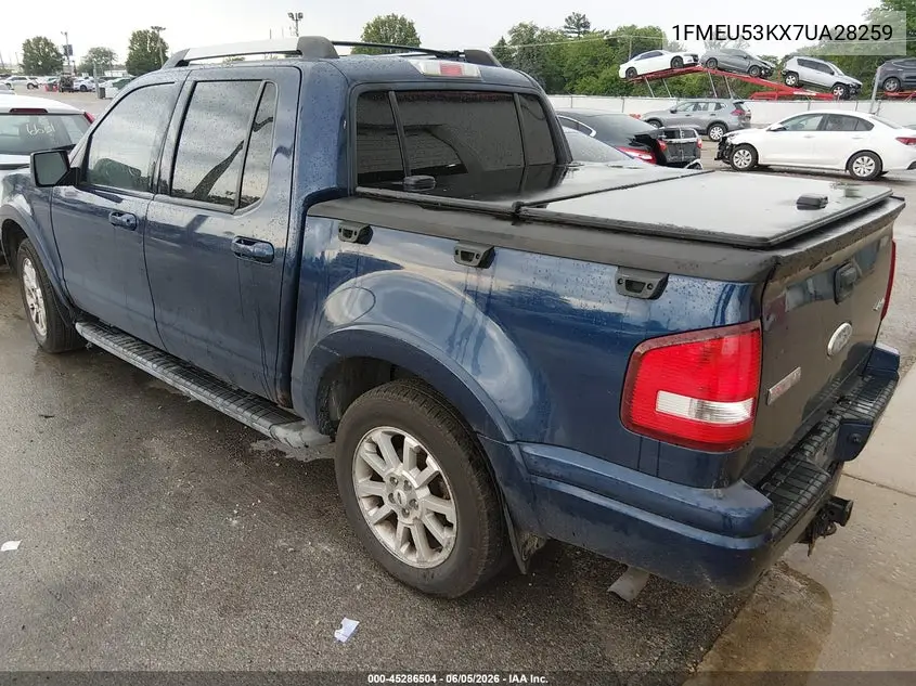 2007 Ford Explorer Sport Trac Limited VIN: 1FMEU53KX7UA28259 Lot: 45286504