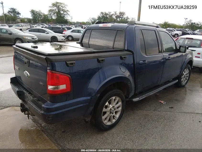 2007 Ford Explorer Sport Trac Limited VIN: 1FMEU53KX7UA28259 Lot: 45286504