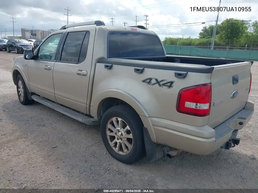 2007 Ford Explorer Sport Trac Limited VIN: 1FMEU53807UA10955 Lot: 45295471