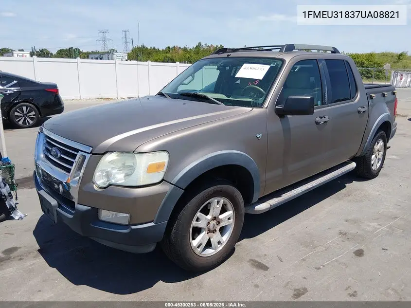 2007 Ford Explorer Sport Trac Xlt VIN: 1FMEU31837UA08821 Lot: 45300253